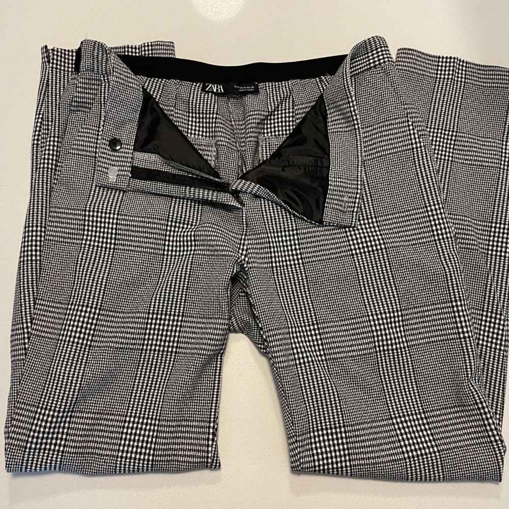 Zara Black and White Trousers